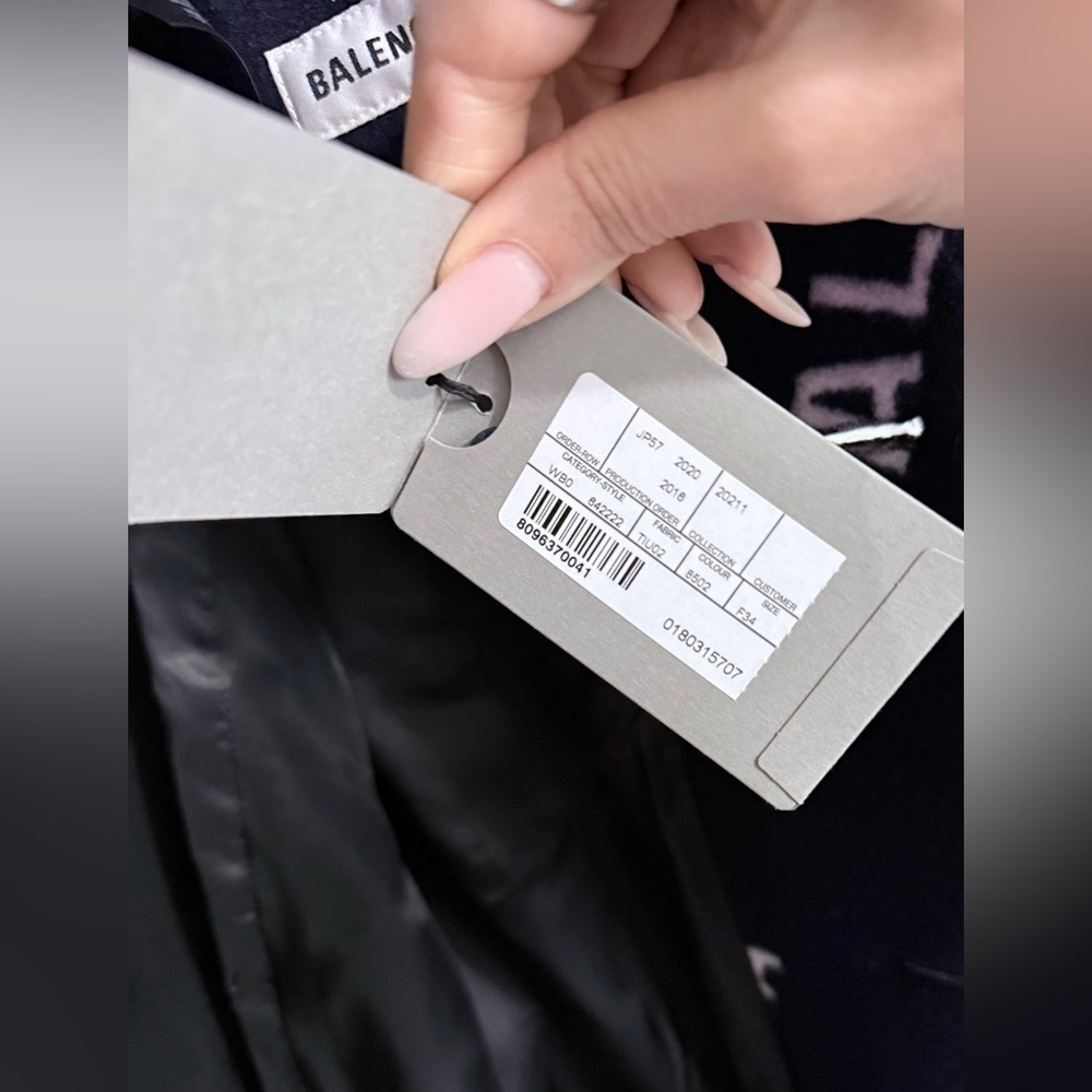BRAND NEW Balenciaga Logo Limited Edition Jacquard Cashmere Coat New with Tags - Picture 10 of 14